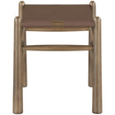  Meridian Santos Brown Vegan Leather Upholstered Bench IMAGE 4