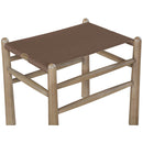  Meridian Santos Brown Vegan Leather Upholstered Bench IMAGE 6