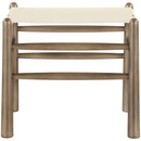 Meridian Santos Cream Vegan Leather Upholstered Bench IMAGE 3