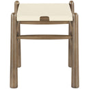  Meridian Santos Cream Vegan Leather Upholstered Bench IMAGE 4