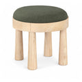  Manufacturer Color_Olive -- Larea Olive Linen Textured Fabric Upholstered Ottoman IMAGE 1