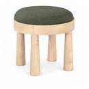  Manufacturer Color_Olive -- Larea Olive Linen Textured Fabric Upholstered Ottoman IMAGE 1