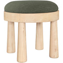  Manufacturer Color_Olive -- Larea Olive Linen Textured Fabric Upholstered Ottoman IMAGE 3