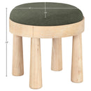 Manufacturer Color_Olive -- Larea Olive Linen Textured Fabric Upholstered Ottoman IMAGE 6