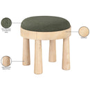  Manufacturer Color_Olive -- Larea Olive Linen Textured Fabric Upholstered Ottoman IMAGE 7