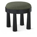  Manufacturer Color_Olive -- Larea Olive Linen Textured Fabric Upholstered Ottoman IMAGE 1