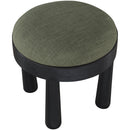  Manufacturer Color_Olive -- Larea Olive Linen Textured Fabric Upholstered Ottoman IMAGE 4