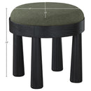 Manufacturer Color_Olive -- Larea Olive Linen Textured Fabric Upholstered Ottoman IMAGE 6