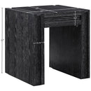  Meridian Stanton Black Oak Veneer And Solid Wood End Table IMAGE 13