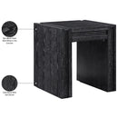  Meridian Stanton Black Oak Veneer And Solid Wood End Table IMAGE 14