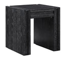  Meridian Stanton Black Oak Veneer And Solid Wood End Table IMAGE 1