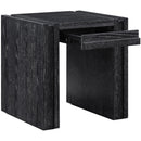 Meridian Stanton Black Oak Veneer And Solid Wood End Table IMAGE 6