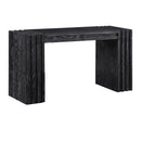  Meridian Stanton Black Oak Veneer And Solid Wood Console Table IMAGE 1