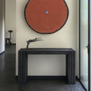  Meridian Stanton Black Oak Veneer And Solid Wood Console Table IMAGE 2