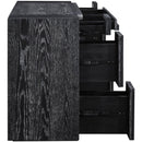  Meridian Stanton Black Oak Veneer And Solid Wood Console Table IMAGE 7