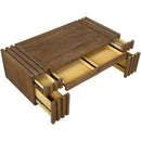  Meridian Stanton Brown Oak Veneer And Solid Wood Coffee Table IMAGE 10
