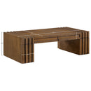  Meridian Stanton Brown Oak Veneer And Solid Wood Coffee Table IMAGE 13
