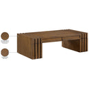 Meridian Stanton Brown Oak Veneer And Solid Wood Coffee Table IMAGE 14