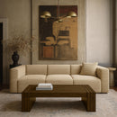  Meridian Stanton Brown Oak Veneer And Solid Wood Coffee Table IMAGE 2