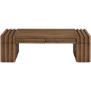  Meridian Stanton Brown Oak Veneer And Solid Wood Coffee Table IMAGE 3
