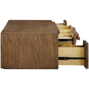  Meridian Stanton Brown Oak Veneer And Solid Wood Coffee Table IMAGE 7