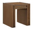  Meridian Stanton Brown Oak Veneer And Solid Wood End Table IMAGE 1