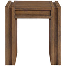  Meridian Stanton Brown Oak Veneer And Solid Wood End Table IMAGE 3