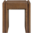  Meridian Stanton Brown Oak Veneer And Solid Wood End Table IMAGE 5