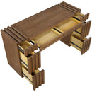  Meridian Stanton Brown Oak Veneer And Solid Wood Console Table IMAGE 10