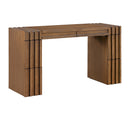  Meridian Stanton Brown Oak Veneer And Solid Wood Console Table IMAGE 1