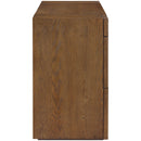  Meridian Stanton Brown Oak Veneer And Solid Wood Console Table IMAGE 4