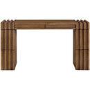  Meridian Stanton Brown Oak Veneer And Solid Wood Console Table IMAGE 5