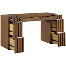  Meridian Stanton Brown Oak Veneer And Solid Wood Console Table IMAGE 6