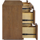  Meridian Stanton Brown Oak Veneer And Solid Wood Console Table IMAGE 7