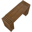  Meridian Stanton Brown Oak Veneer And Solid Wood Console Table IMAGE 8