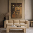  Meridian Stanton Natural Oak Veneer And Solid Wood Coffee Table IMAGE 2