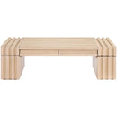  Meridian Stanton Natural Oak Veneer And Solid Wood Coffee Table IMAGE 3