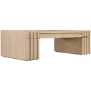  Meridian Stanton Natural Oak Veneer And Solid Wood Coffee Table IMAGE 9