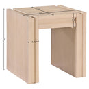  Meridian Stanton Natural Oak Veneer And Solid Wood End Table IMAGE 13