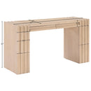  Meridian Stanton Natural Oak Veneer And Solid Wood Console Table IMAGE 13