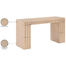  Meridian Stanton Natural Oak Veneer And Solid Wood Console Table IMAGE 14