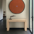  Meridian Stanton Natural Oak Veneer And Solid Wood Console Table IMAGE 2