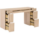  Meridian Stanton Natural Oak Veneer And Solid Wood Console Table IMAGE 6