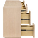  Meridian Stanton Natural Oak Veneer And Solid Wood Console Table IMAGE 7