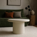  Meridian Emara Cream Concrete And Fiberglass Indoor / Outdoor Coffee Table IMAGE 2