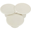  Meridian Emara Cream Concrete And Fiberglass 3 pc Indoor / Outdoor Coffee Table IMAGE 4