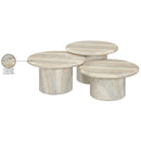  Meridian Emara Natural Concrete And Fiberglass 3 pc Indoor / Outdoor Coffee Table IMAGE 10