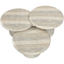  Meridian Emara Natural Concrete And Fiberglass 3 pc Indoor / Outdoor Coffee Table IMAGE 4