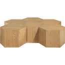  Meridian Eternal Natural Oak Wood 6 pc Modular Coffee Table IMAGE 3
