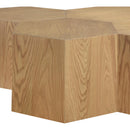  Meridian Eternal Natural Oak Wood 6 pc Modular Coffee Table IMAGE 5